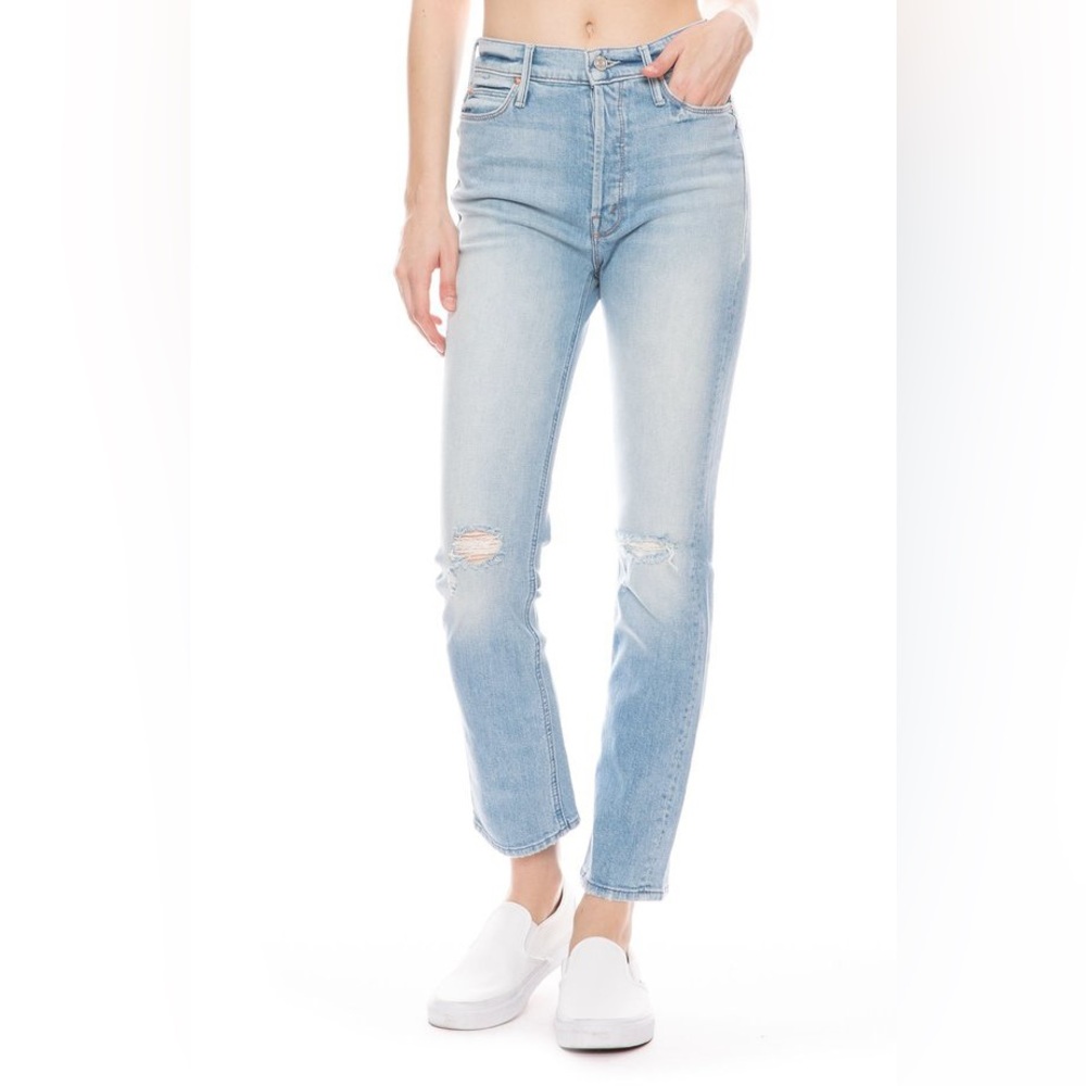Mother Denim The Dazzler Button Fly Ankle High Waist